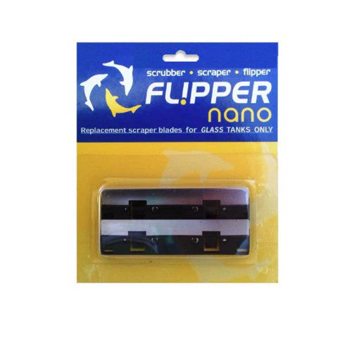 Flipper Cleaner Stainless Steel Replacement Blades for Glass Aquariums Black Nano 2 Pack - Image 2