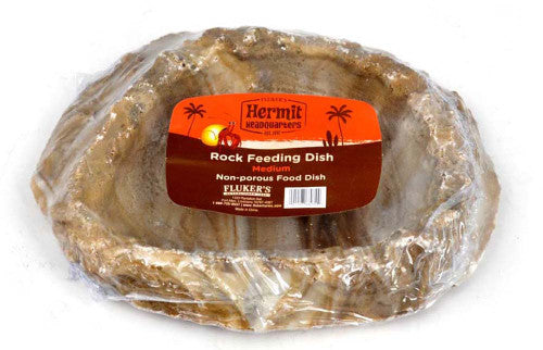 Fluker's Hermit Crab Rock Feeding Dish Brown MD - Image 2
