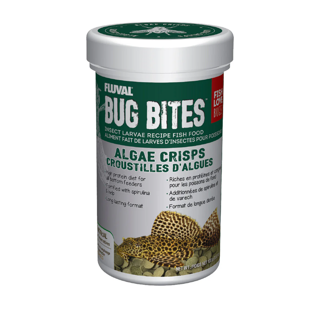 Fluval Bug Bites Algae Crisps 3.53 oz