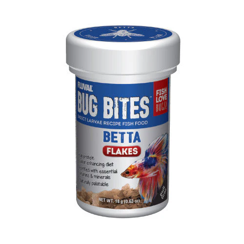 Fluval Bug Bites Betta Color Enhancing Flakes 0.63 oz - Image 2