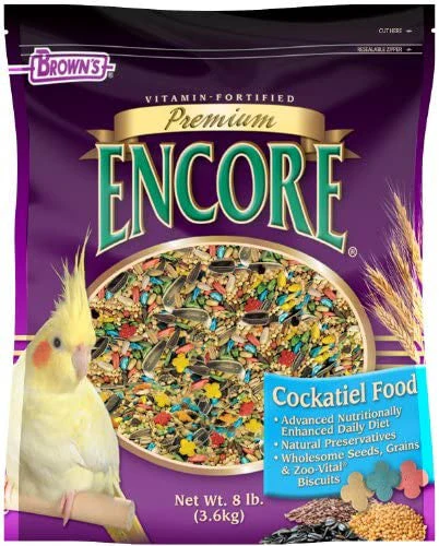 F.M. Brown's Encore Premium Cockatiel Food 8# C=6 - Image 2