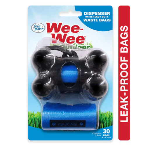Four Paws Wee-Wee Outdoor Dog Waste Bag Dispenser with Heavy Duty Waste Bags 30 Count - Image 2