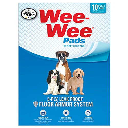 Four Paws Wee Wee Pads 10CT {L+b}456328 - Image 2