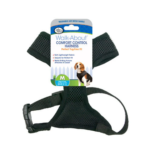 Four Paws Comfort Control Dog Harness Black Medium - Image 2
