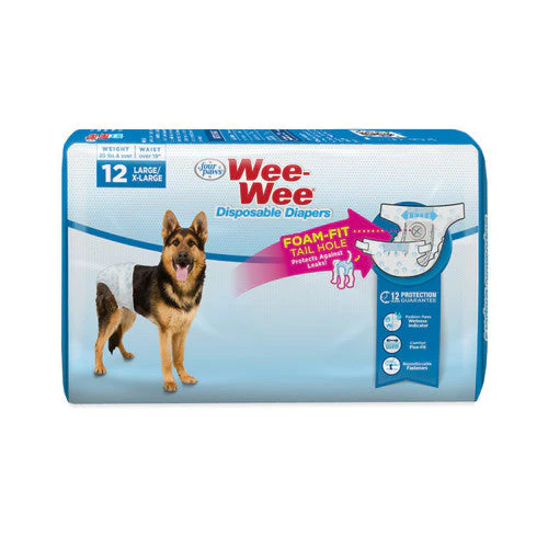 Four Paws Wee-Wee Disposable Dog Diapers Large / X-Large (12 Count) - Image 2