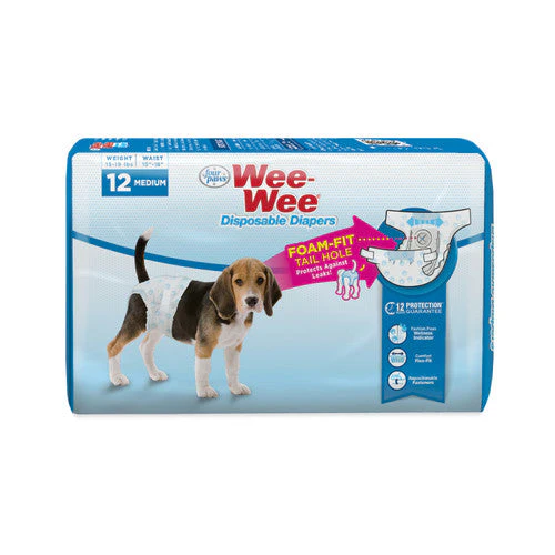 Four Paws Wee-Wee Disposable Dog Diapers Medium( 12 Count) - Image 2