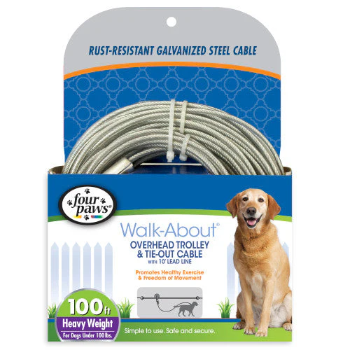Four Paws Heavy Weight Dog Trolley Exerciser Silver 100 Feet - Image 2