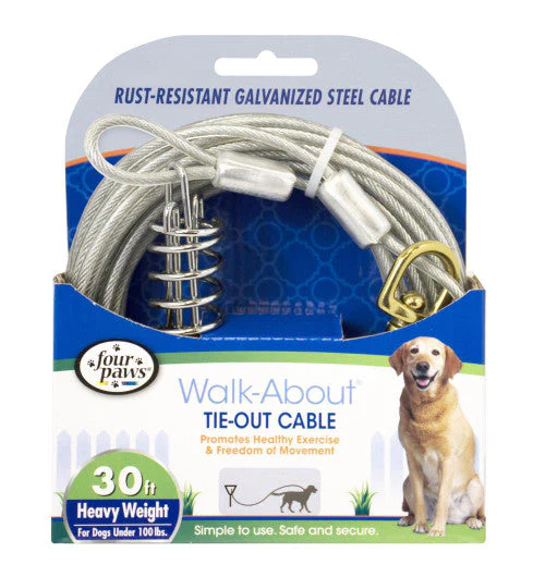 Four Paws Heavy Weight Dog Tie Out Cable Silver 30 Feet - Image 2