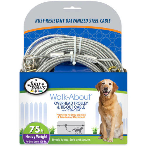 Four Paws Heavy Weight Dog Trolley Exerciser Silver 75 Feet - Image 2