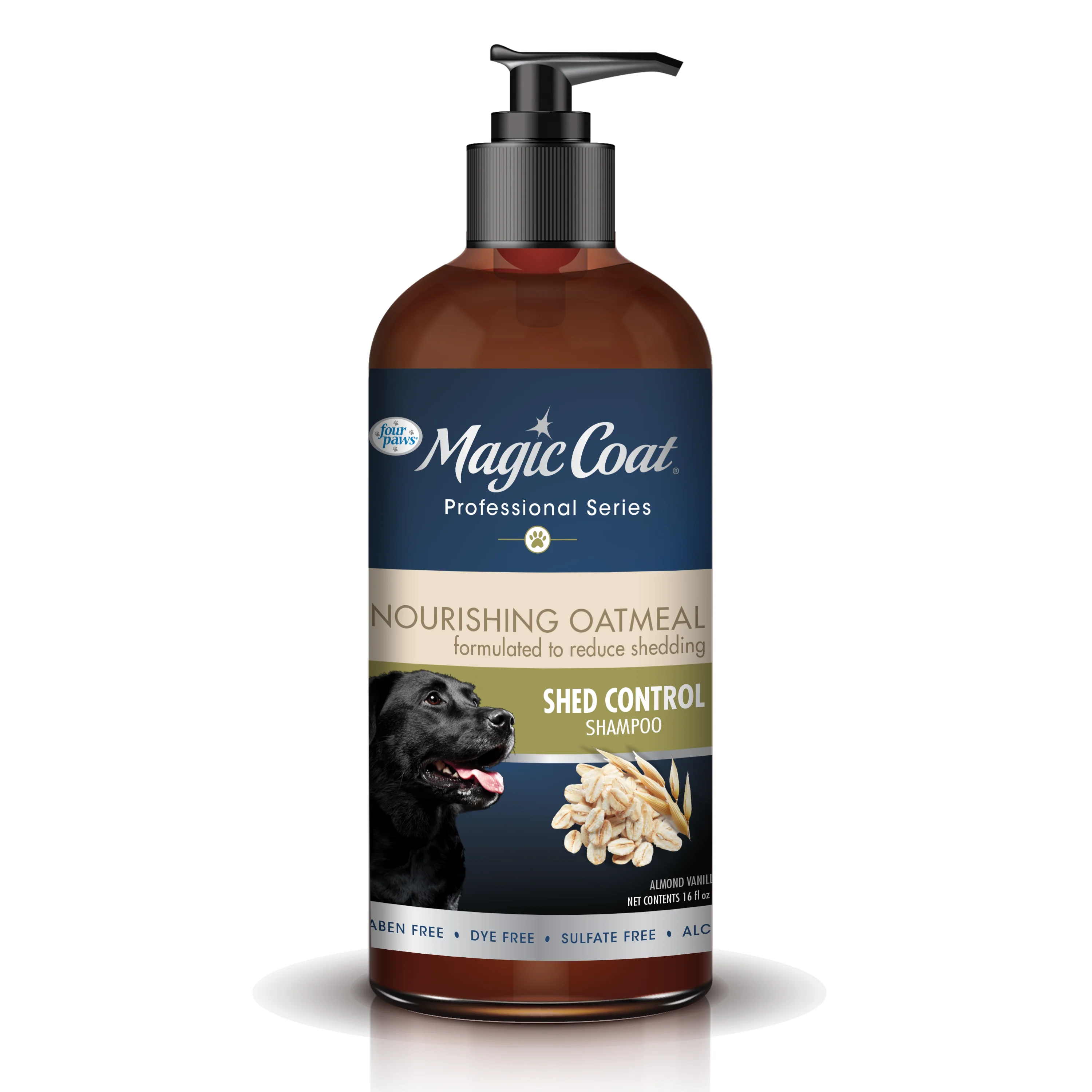 Four Paws Magic Coat Professional Series Nourishing Oatmeal Shed Control Dog Shampoo Almond Vanilla 16 oz (1 ct)
