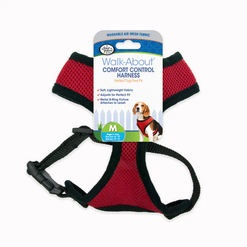 Four Paws Comfort Control Dog Harness Red Medium - Image 2
