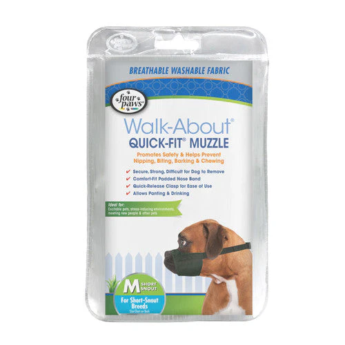Four Paws Walk-About Quick-Fit Dog Muzzle 3 - Medium Short Snout - Image 2