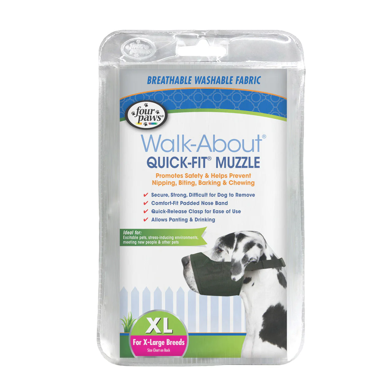 Four Paws Walk-About Quick-Fit Dog Muzzle 5 - X-Large