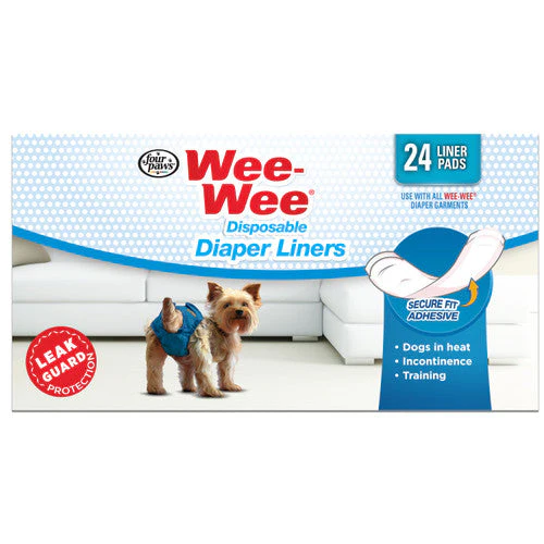 Four Paws Wee Wee Dog Diaper Garment Pads 24 Count - Image 2