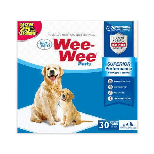 Four Paws Four Paws Wee-Wee Superior Performance Dog Pee Pads Standard 30 Count - Image 2