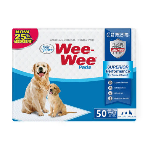 Four Paws Four Paws Wee-Wee Superior Performance Dog Pee Pads Standard 50 count - Image 2