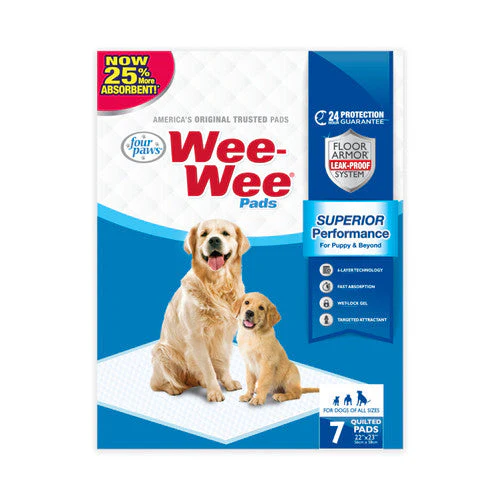 Four Paws Four Paws Wee-Wee Superior Performance Dog Pee Pads Standard 7 Count - Image 2