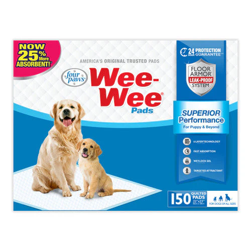 Four Paws Four Paws Wee-Wee Superior Performance Dog Pee Pads Standard 150 Count - Image 2
