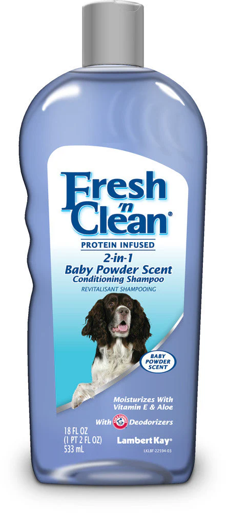 Fresh N Clean 2in1 Protein Infused Conditioning Shampoo Baby Powder Scent 18 fl. oz (DD)