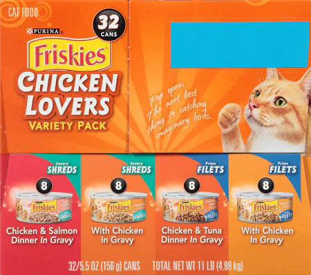 Friskies Chicken Lovers Variety Pack 5.5oz 32CT {L+1} 050446