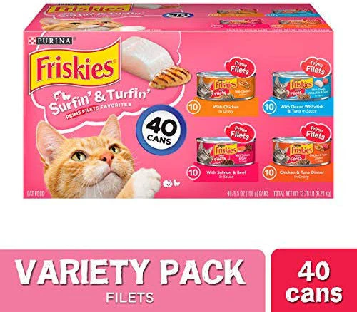 Friskies Wet Cat Variety Pack Surfin & Turfin Prime Filets 40/5.5oz {L+1}050676 - Image 2
