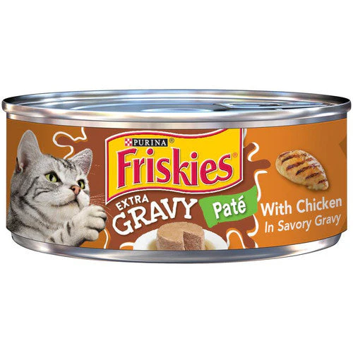 Purina Friskies Extra Gravy Pate With Chicken in Savory Gravy Adult Cat 24/5.5oz {L-1}050489 - Image 2