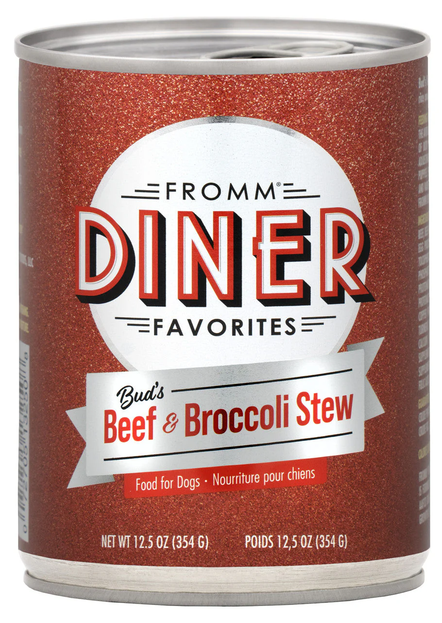 Fromm Diner Favorites Bud's Beef & Broccoli Stew Canned Dog Food 12.5 oz - Image 2