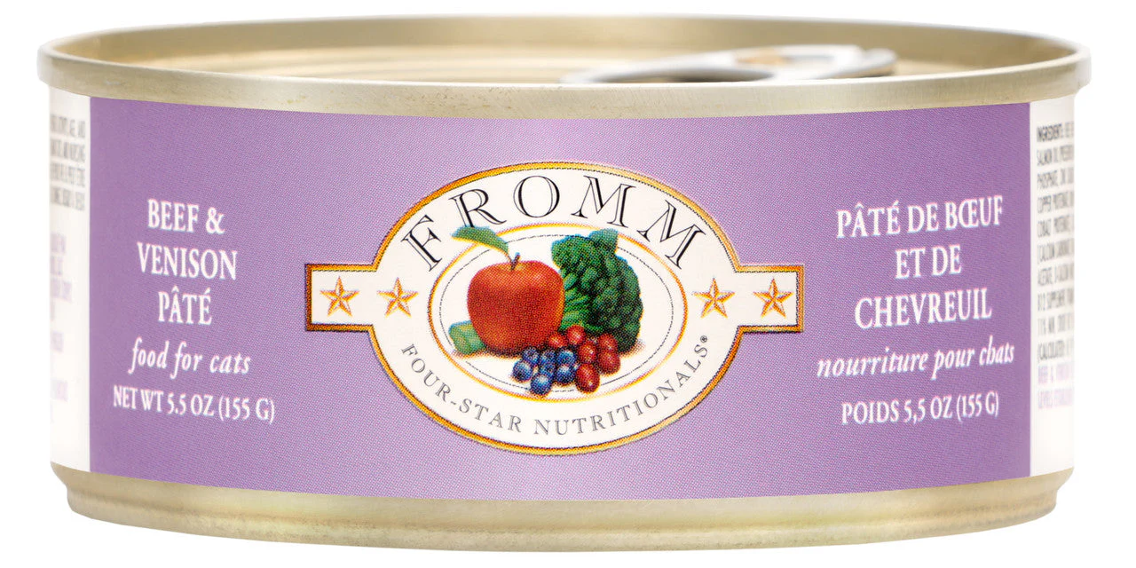 Fromm Four-Star Beef & Venison Pate Canned Cat Food 5.5 oz - Image 2
