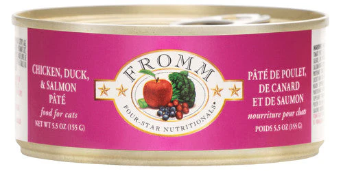 Fromm Four-Star Chicken, Duck & Salmon Pate Canned Cat Food 5.5 oz - Image 3
