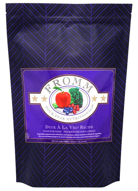 Fromm Four-Star Duck A La Veg Recipe Dog Food 4 lb - Image 3