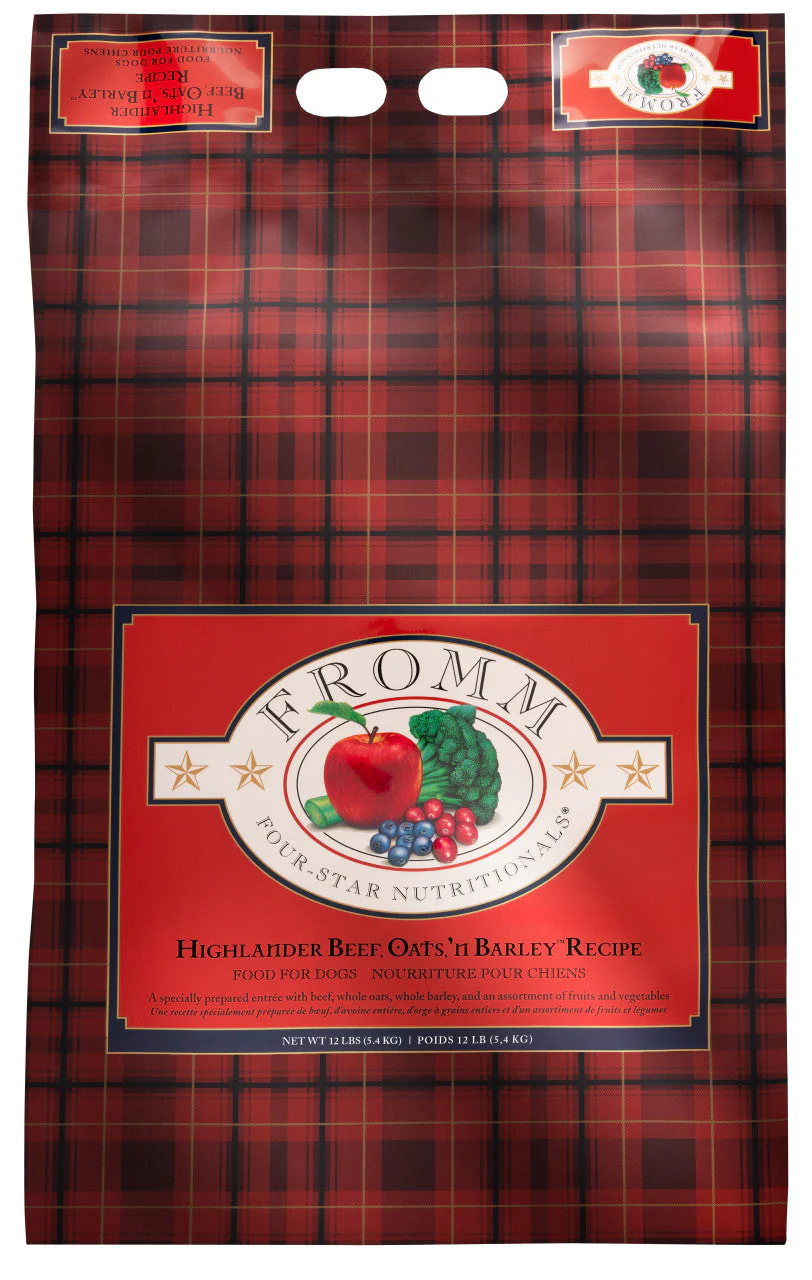 Fromm Four-Star Highlander Beef, Oats, n Barley Recipe Dog Food 12 lb - Image 2