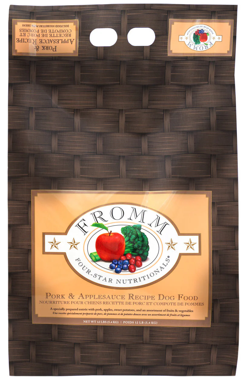 Fromm Four-Star Pork & Applesauce Recipe Dog Food 12 lb