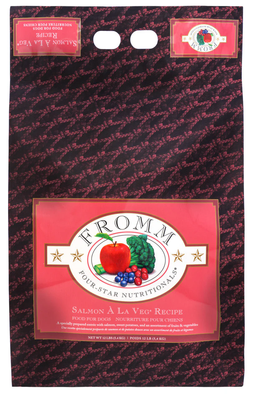 Fromm Four-Star Salmon A La Veg Recipe Dog Food 12 lb - Image 2