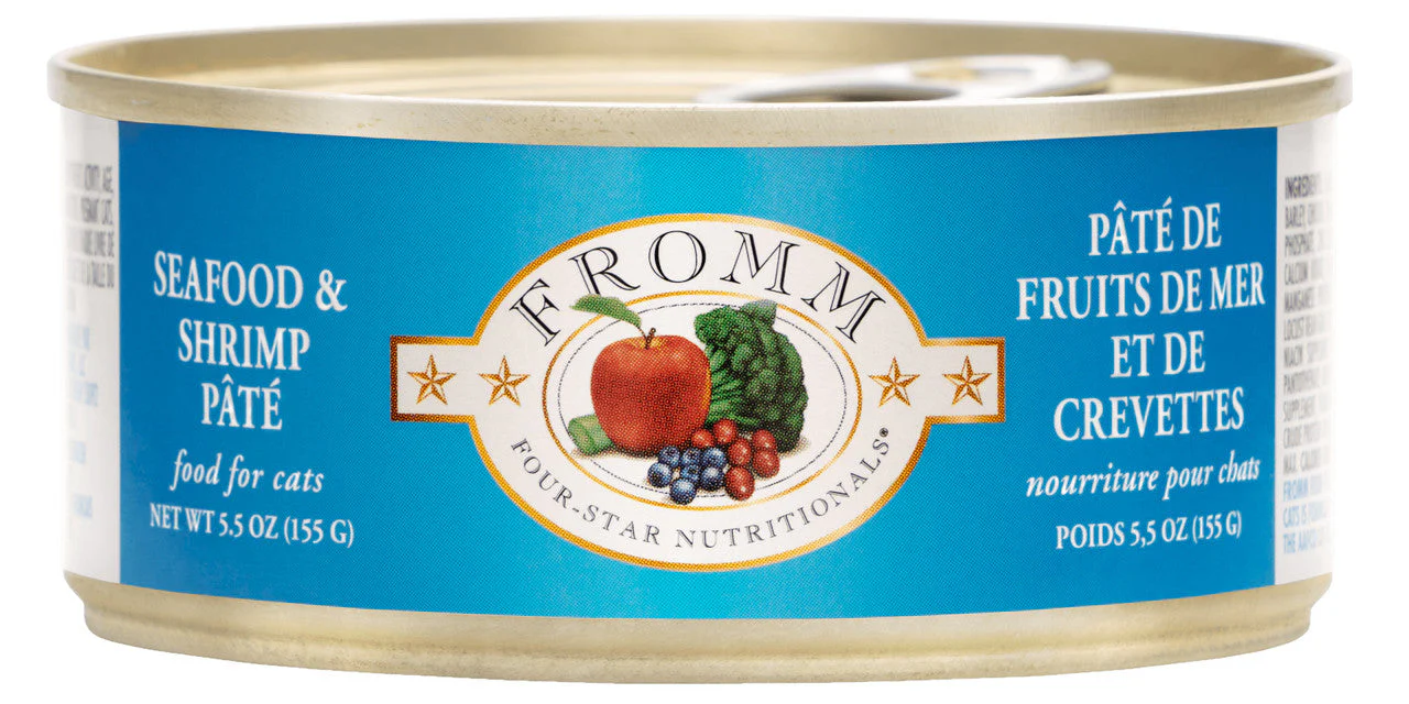 Fromm Four-Star Seafood & Shrimp Pate Canned Cat Food 5.5 oz