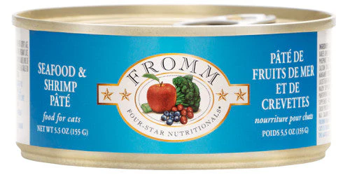 Fromm Four-Star Seafood & Shrimp Pate Canned Cat Food 5.5 oz - Image 3