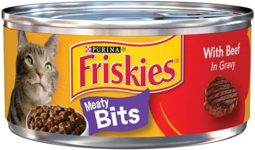Friskies Meaty Bits Beef & Gravy Pate 24/5.5OZ {L-1} 050281