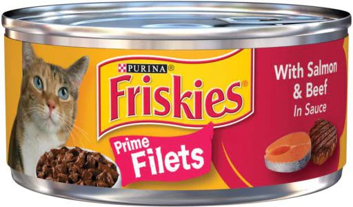 Friskies Prime Filet Beef & Salmon 24/5.5OZ {L-1} 050241