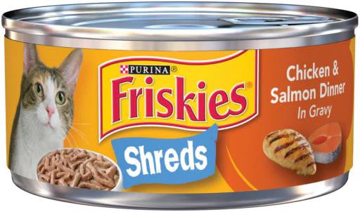 Friskies Shredded Salmon & Chicken 24/5.5OZ {L-1} 050319