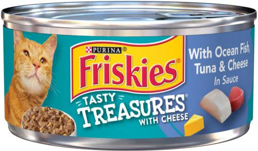 Friskies Tasty Treasures Fish/Tuna/Cheese 24/5.5oz {L-1} 050331
