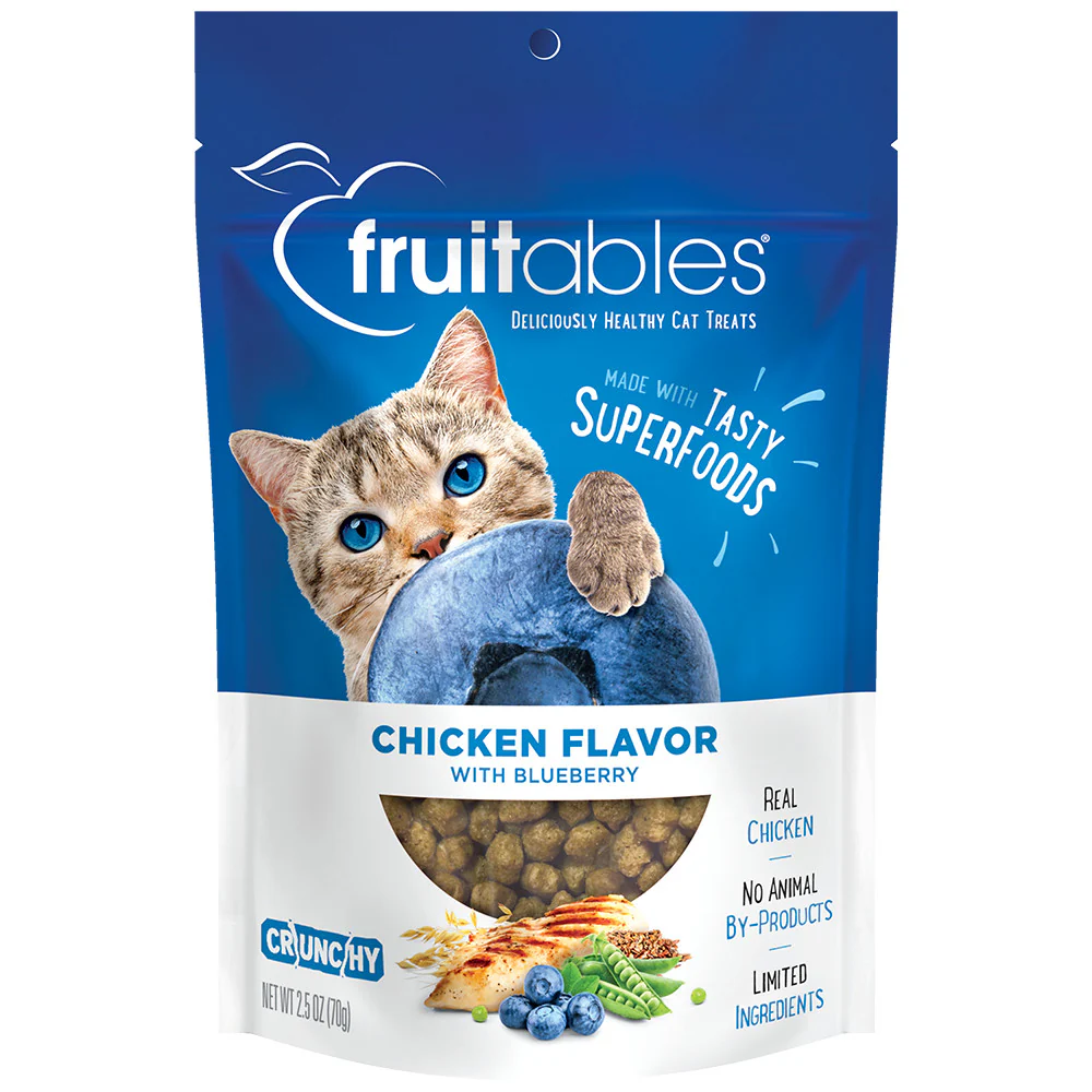 Fruitables Limited Ingredient Crunchy Cat Treats Chicken w/Blueberry 2.5 oz