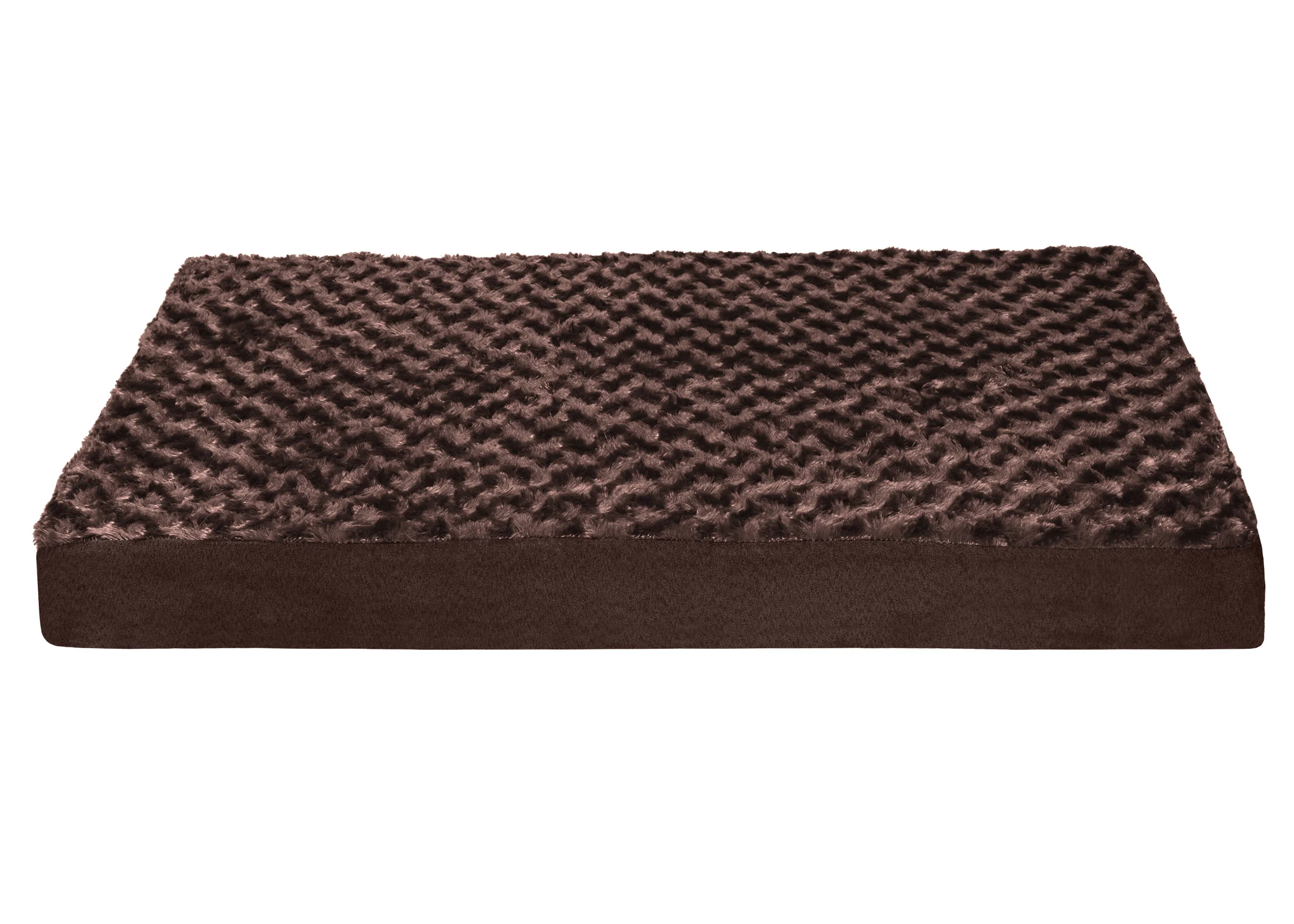Fur Haven Pet Products Ultra Plush Deluxe Orthopedic Pet Cushion Chocolate Medium