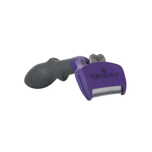 FURminator Undercoat deShedding Tool for Cats with Long Hair Black/Purple MD/LG - Image 2