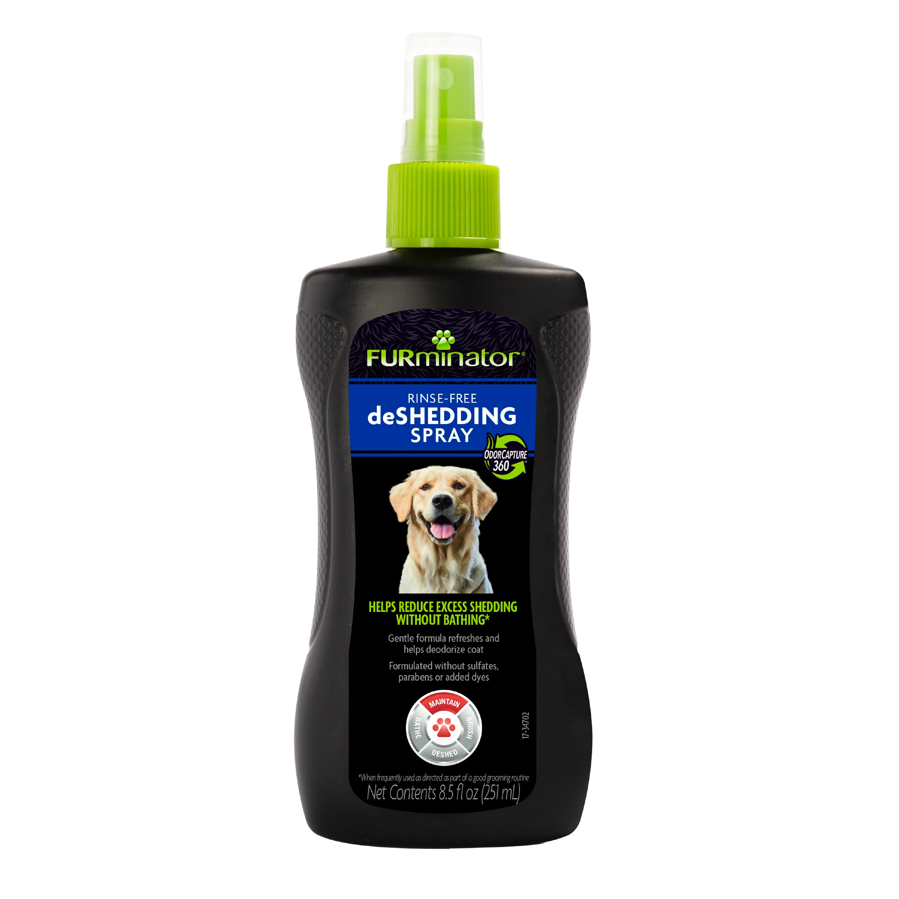 FURminator Rinse-Free deShedding Dog Spray Maintain 8.5 oz