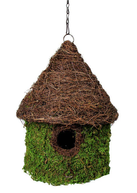 Galapagos Bungalow Woven Birdhouse Fresh Green 11inX15in - Image 2