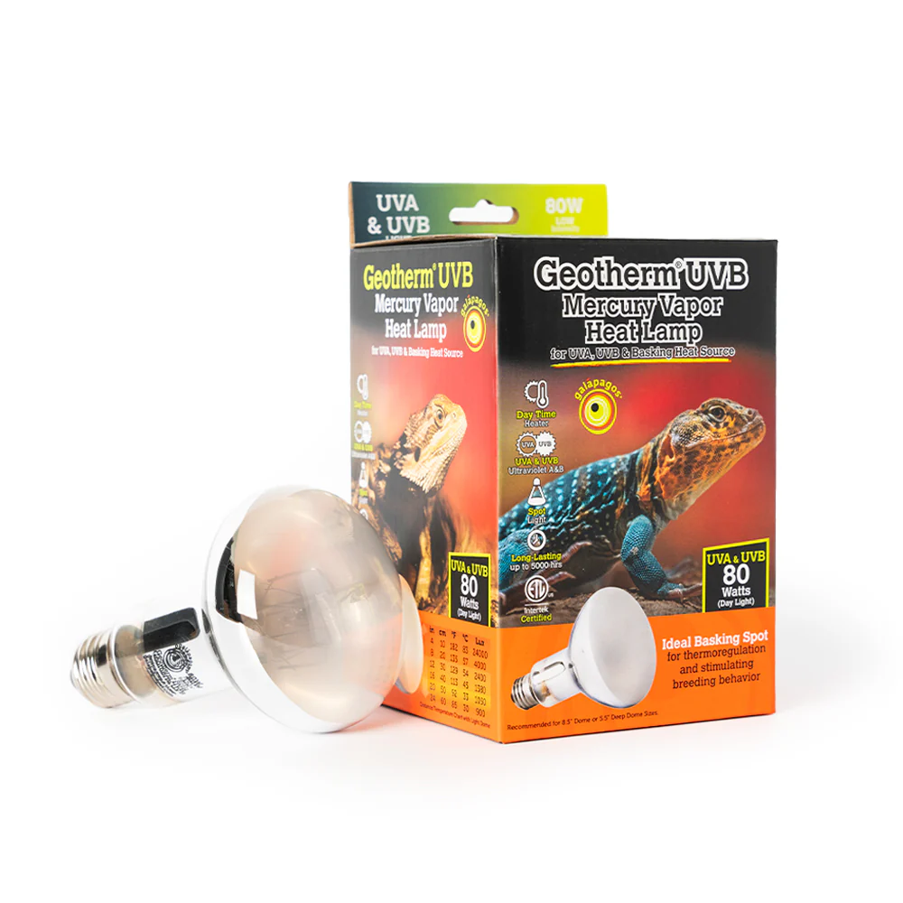 Galapagos Geotherm UVB Mercury Vapor Heat Lamp 80 W