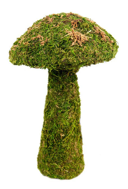 Galapagos Moss Mushroom Decorative Terrarium Ornament Fresh Green 11in SM (D) - Image 2