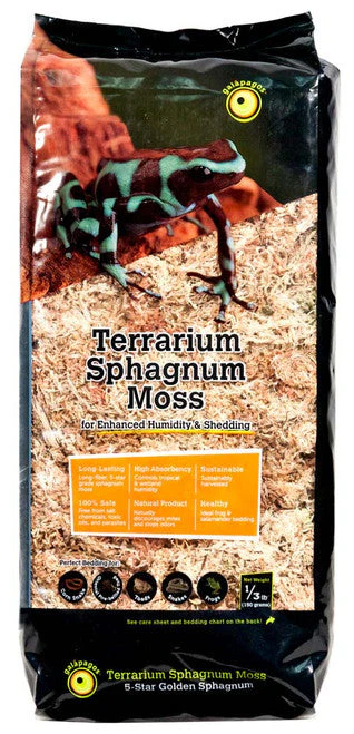 Galapagos 5-Star Terrarium Sphagnum Moss Substrate Gold 0.33 lb - Image 2