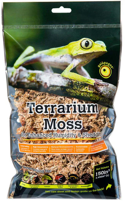 Galapagos 5-Star Terrarium Sphagnum Moss Substrate Gold 2.6 qt Mini - Image 2
