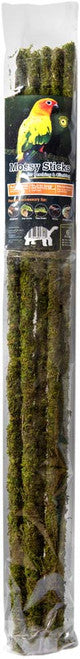 Galapagos Mossy Sticks Terrarium Ornament Fresh Green 32 in 6 Count - Image 2