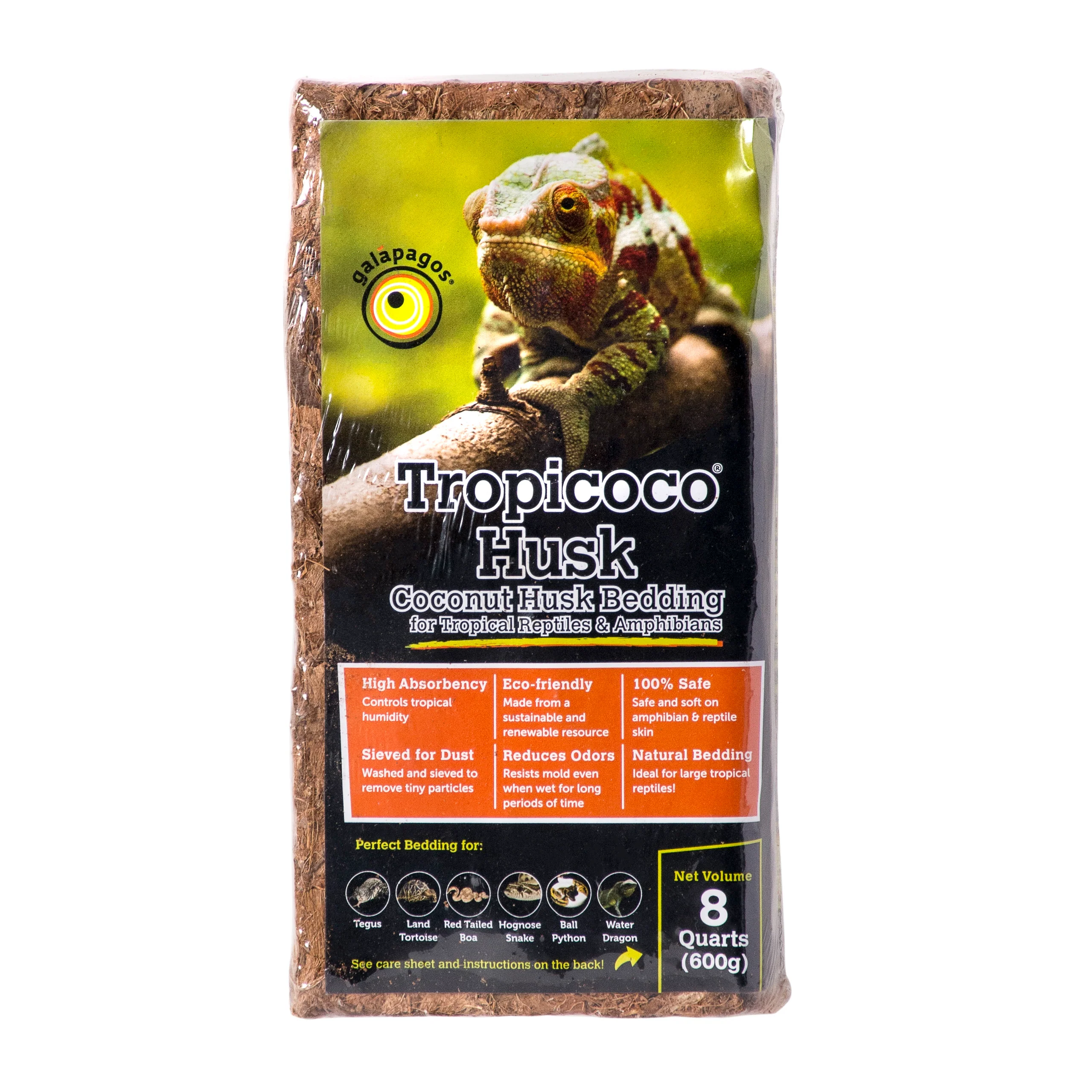 Galapagos Tropicoco Coconut Husk Natural Bedding Compressed Brick 8 qt